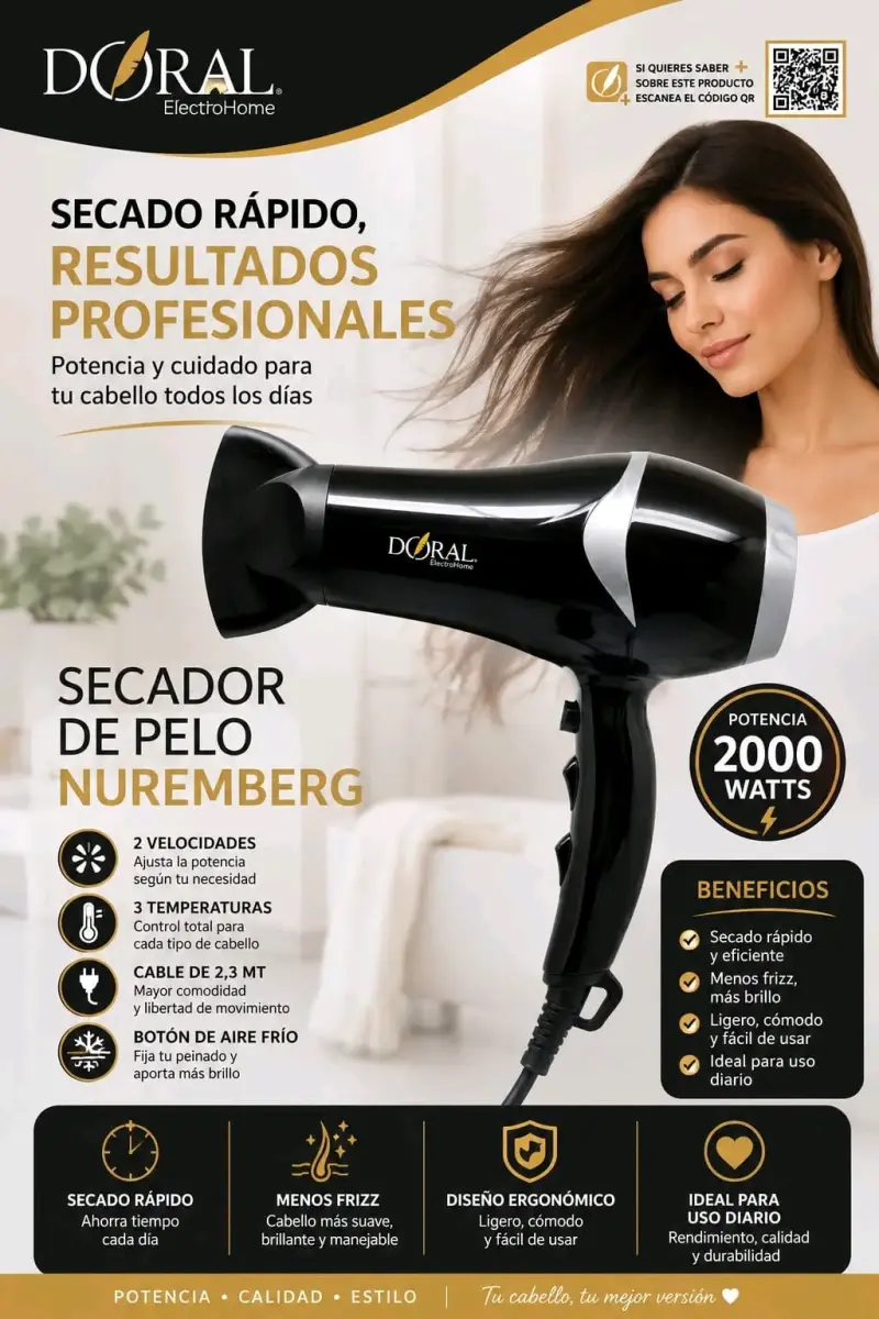 Secador de pelo Doral Nuremberg 2000W - 2