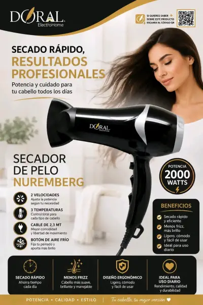 Secador de pelo Doral Nuremberg 2000W - miniatura 2