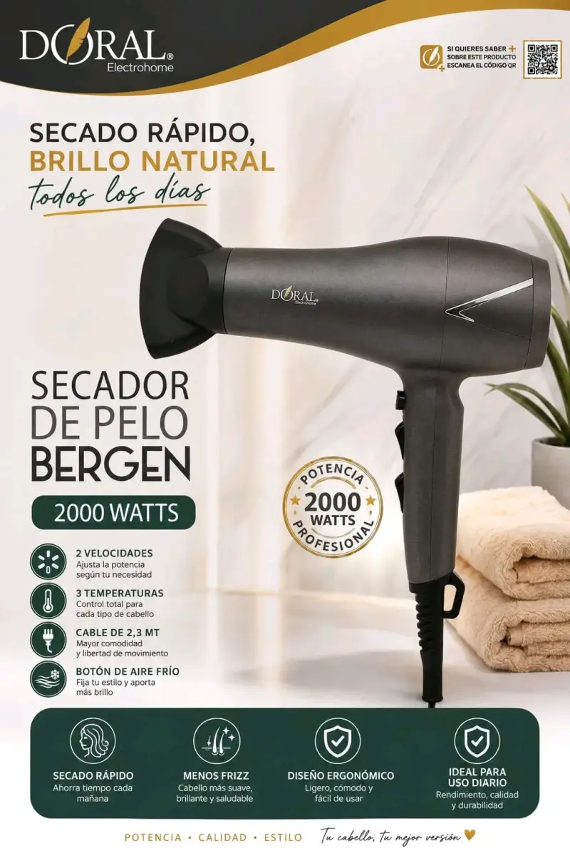 Secador de pelo Doral Nuremberg 2000W - 4