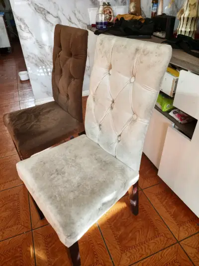 Mesa de comedor de vidrio con 6 sillas - miniatura 6