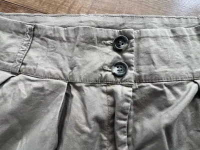 Falda corta beige de algodón talla S - miniatura 2