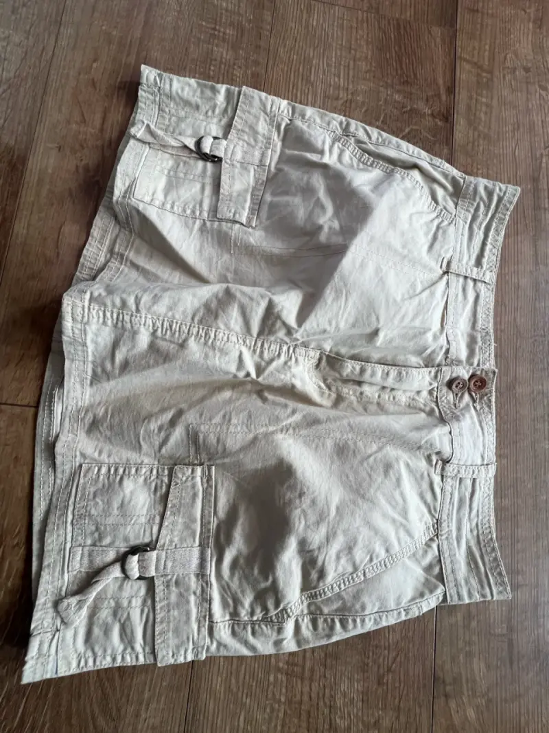 Falda beige casuales para mujer talla M - 1