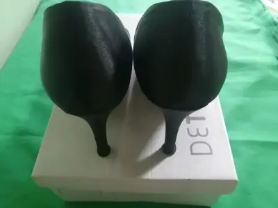 Zapatos de tacón negro elegante Detogni - miniatura 6