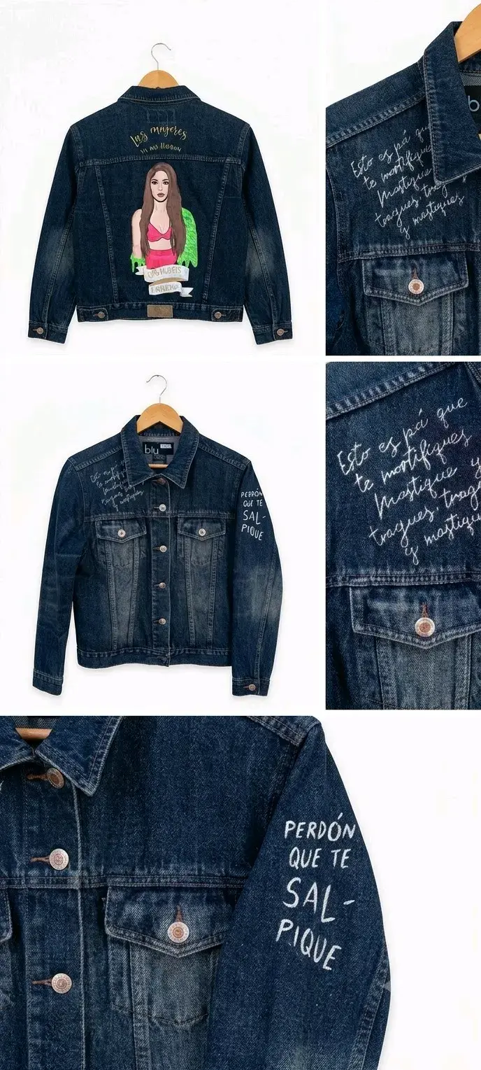 Chaqueta de mezclilla "Las mujeres ya no lloran"