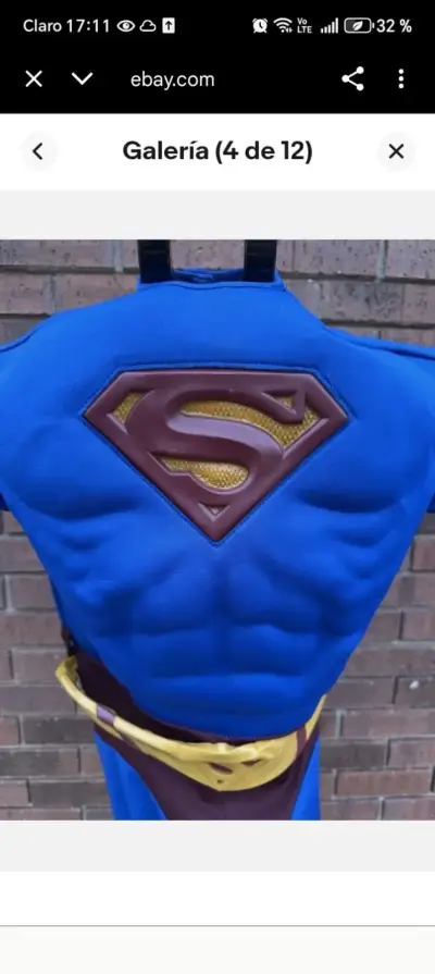 Disfraz de Supermán Talla 10 Original Dc cómics - miniatura 2