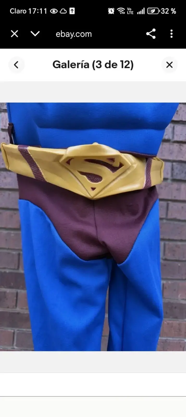 Disfraz de Supermán Talla 10 Original Dc cómics - 3