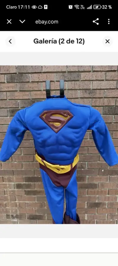 Disfraz de Supermán Talla 10 Original Dc cómics - miniatura 5