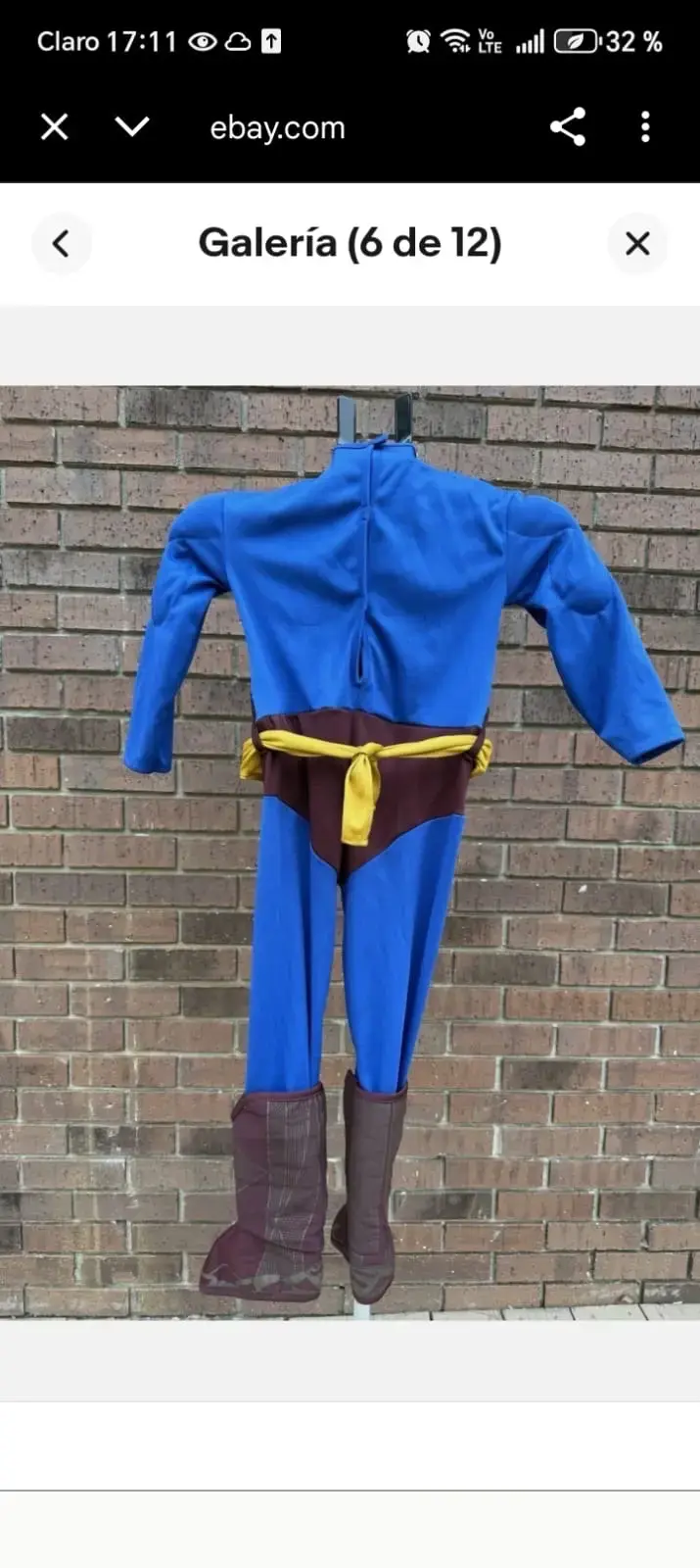 Disfraz de Supermán Talla 10 Original Dc cómics - 6