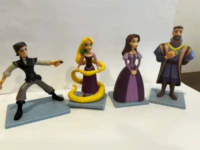 Set Figuras Rapunzel Disney 4 figuras Enredados - miniatura 1