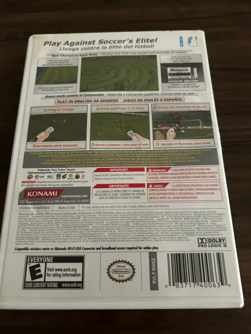 Juego PES 2008 para Wii en buen estado - 2