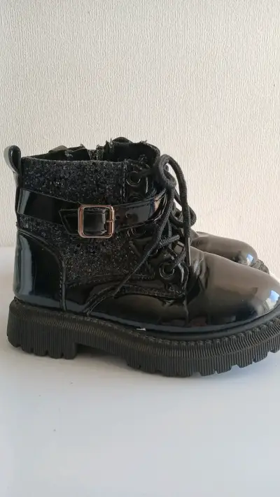 Botines negros de charol para niños talla 29 - miniatura 1