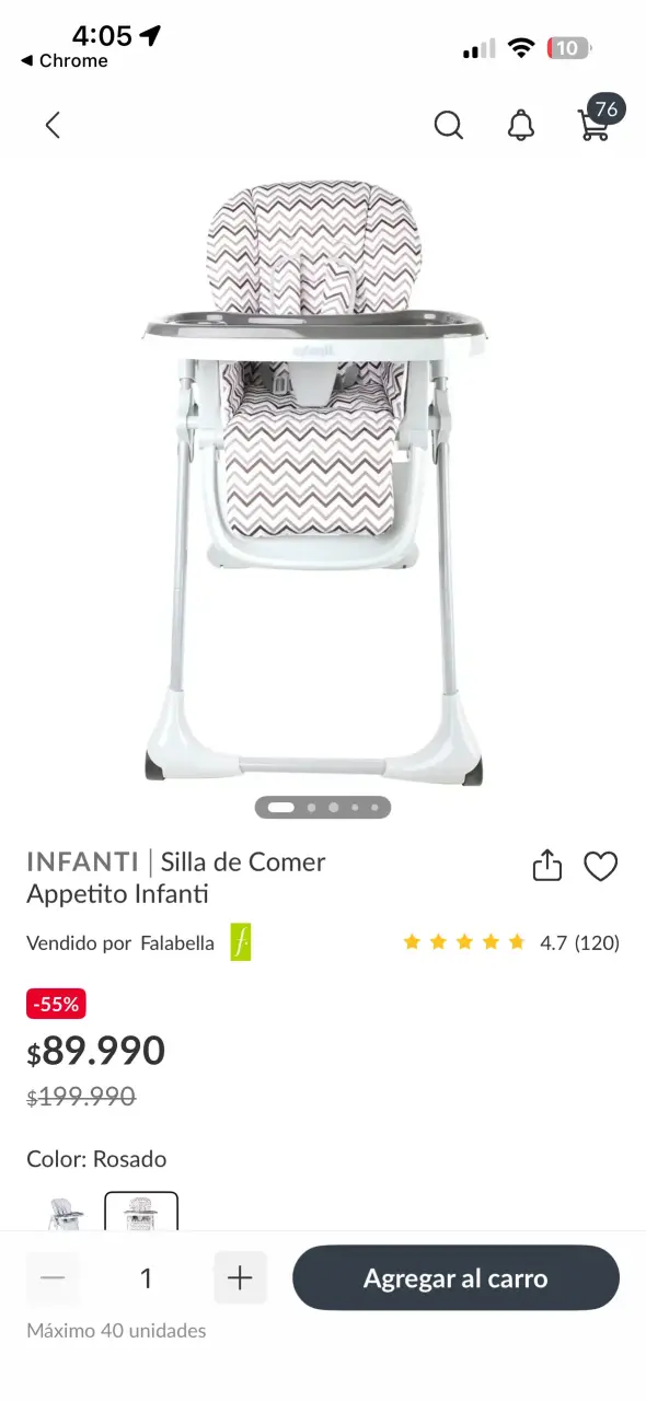 Silla de comer para bebé plegable - 6