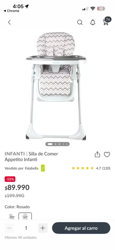 Silla de comer para bebé plegable - miniatura 6