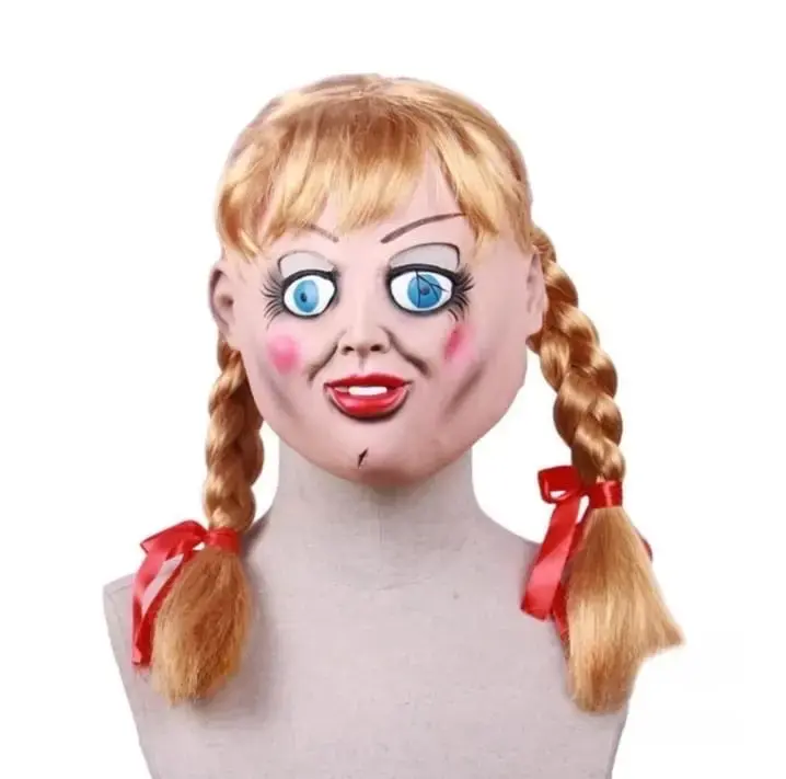 Máscara Látex Anabelle 3D Cosplay Hallowen - 4