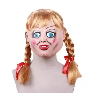 Máscara Látex Anabelle 3D Cosplay Hallowen - miniatura 4