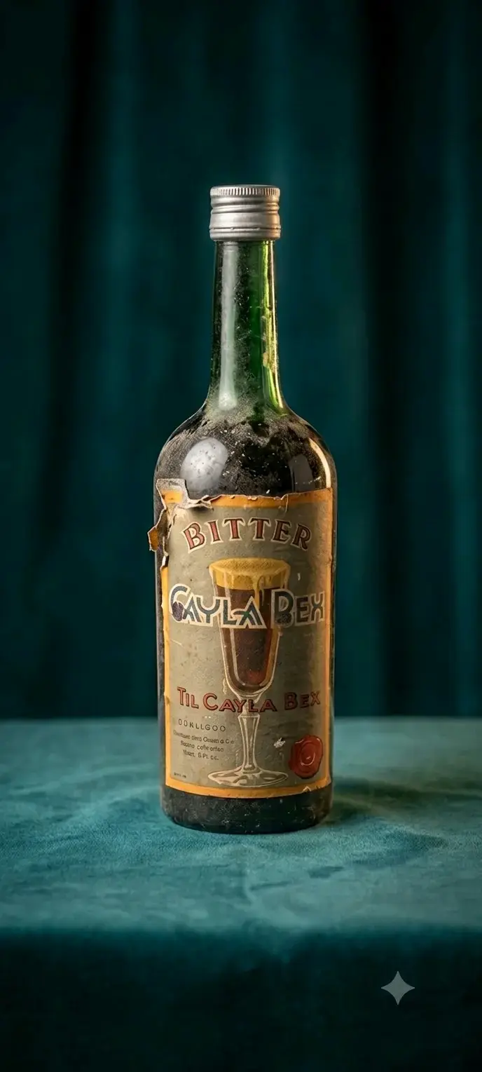 Botella antigua de licor Cayla Bex