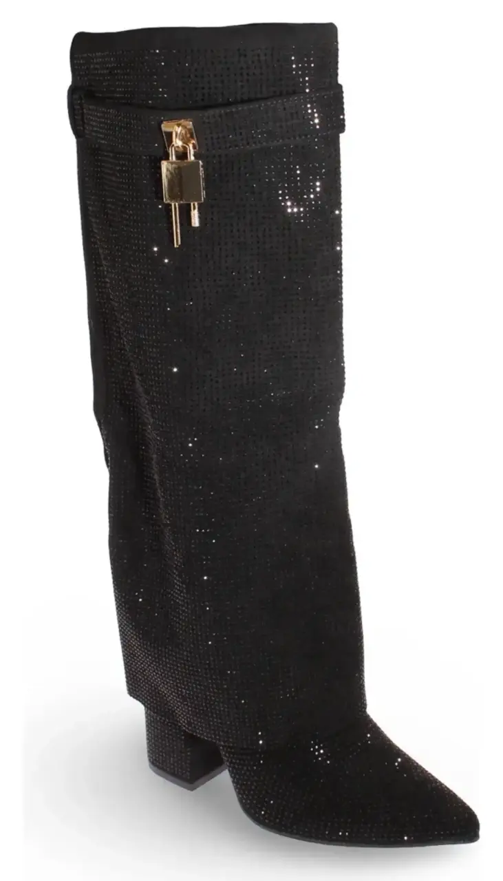 Bota Cristal Negra Vía Franca Mujer - 1