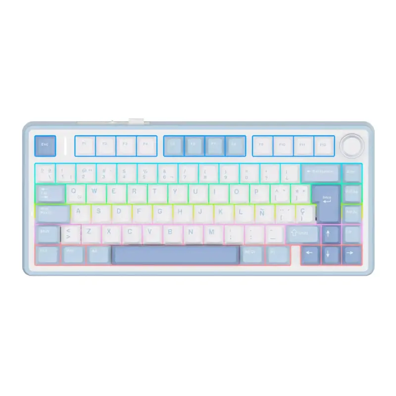 Teclado mecánico 75% RGB epomaker aula f75 español - 1