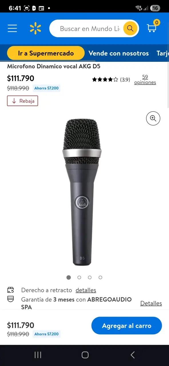 Micrófono dinámico AKG D5 vocal - 4