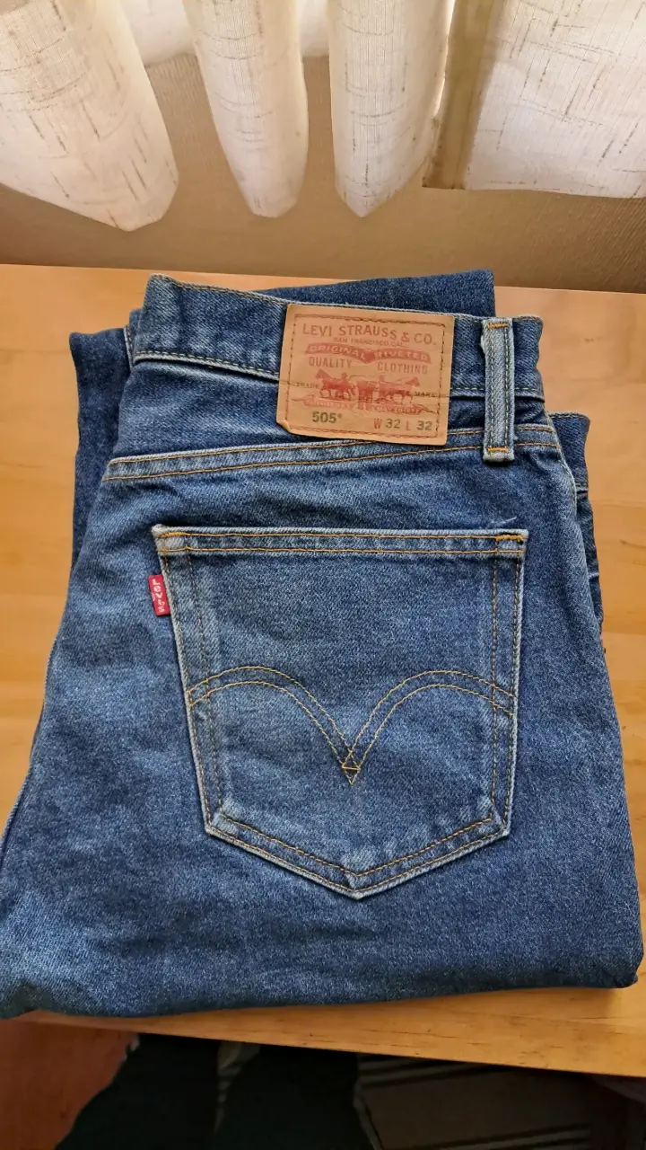 Jeans Levi's 505 azul APITILLADO - 1
