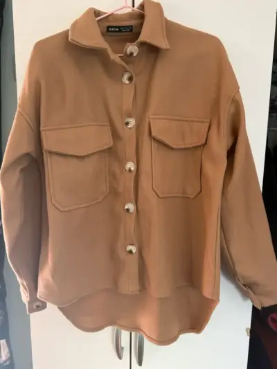 Chaqueta oversize marrón Shein s da para M - miniatura 1