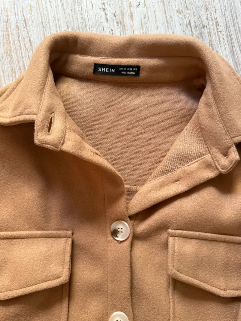 Chaqueta oversize marrón Shein s da para M - 3