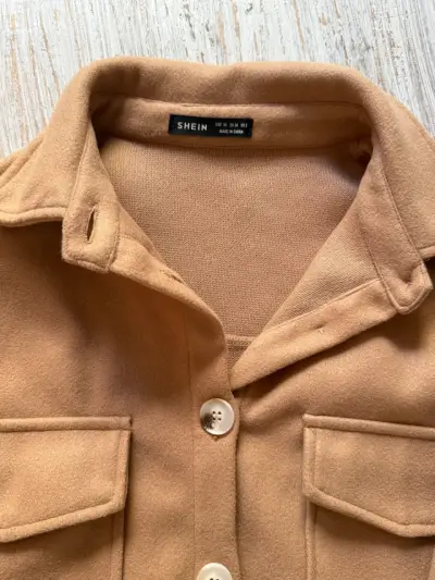 Chaqueta oversize marrón Shein s da para M - miniatura 3