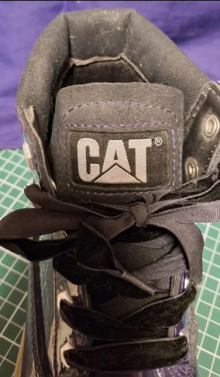 Botas CAT moradas de cuero para mujer - 3