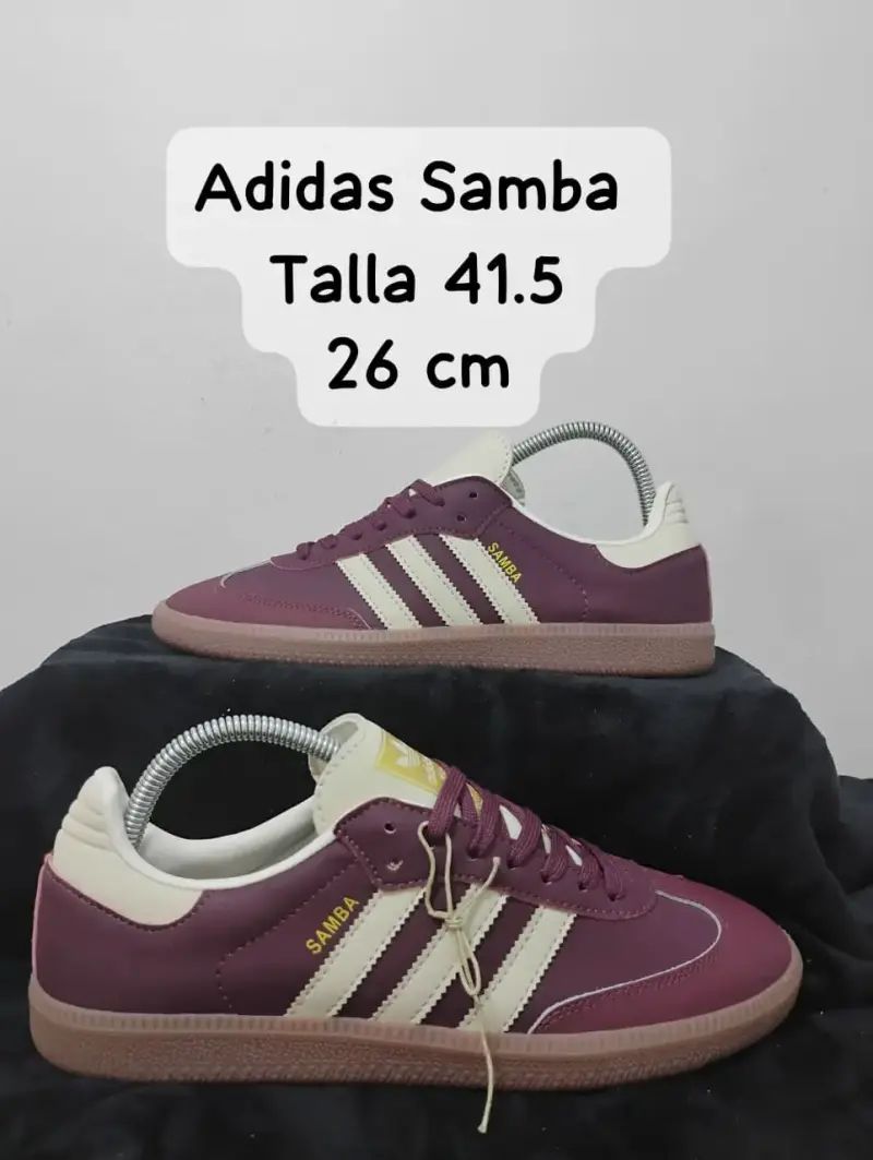 Zapatillas Adidas Samba burdeos talla 41.5