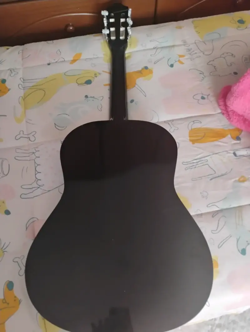 Guitarra acústica negra con funda Jbresh Music - 3