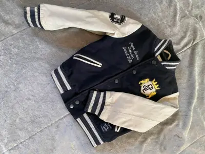 Chaqueta varsity Pepe Jeans azul y blanca - miniatura 1