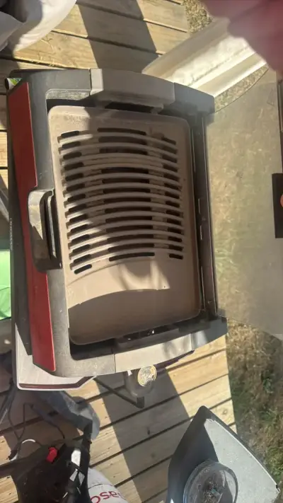Parrilla eléctrica Thomas roja con soporte - miniatura 3