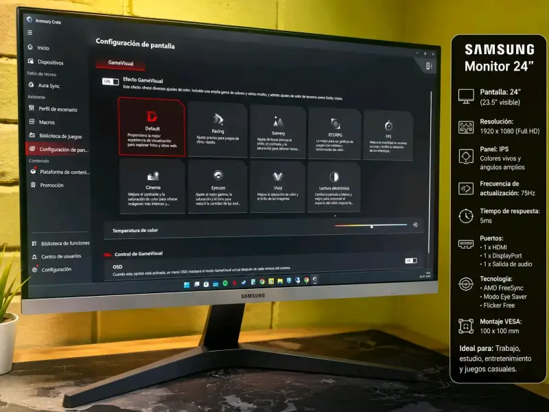 Monitor Samsung 24" Full HD IPS - 1