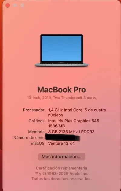 MacBook Pro 13-inch 2019, Intel Core i5 - miniatura 6