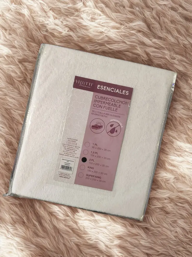 Cubrecolchón impermeable Velutti 2 plazas