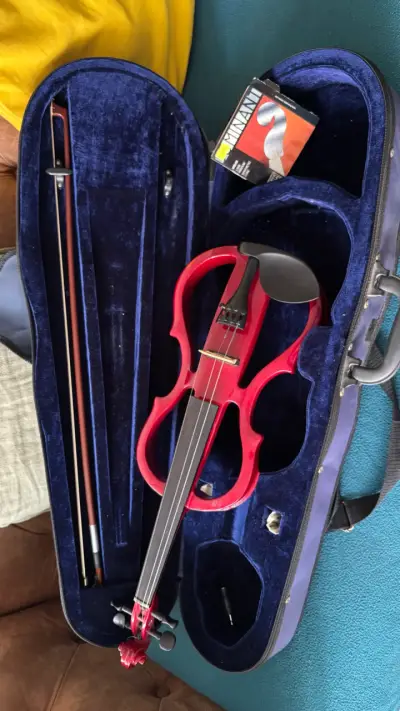 Violín eléctrico Ellinger con amplificador y arco - miniatura 2
