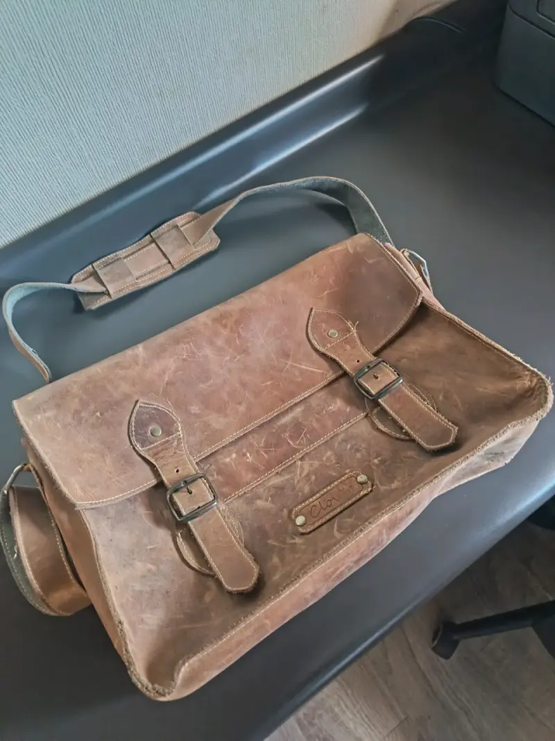 Bolso de cuero vintage Color Café