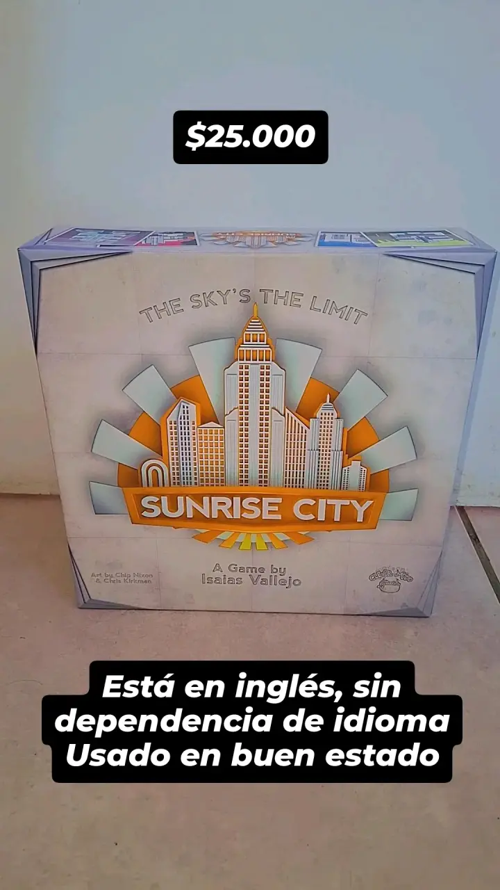 Juego de mesa Sunrise City en inglés