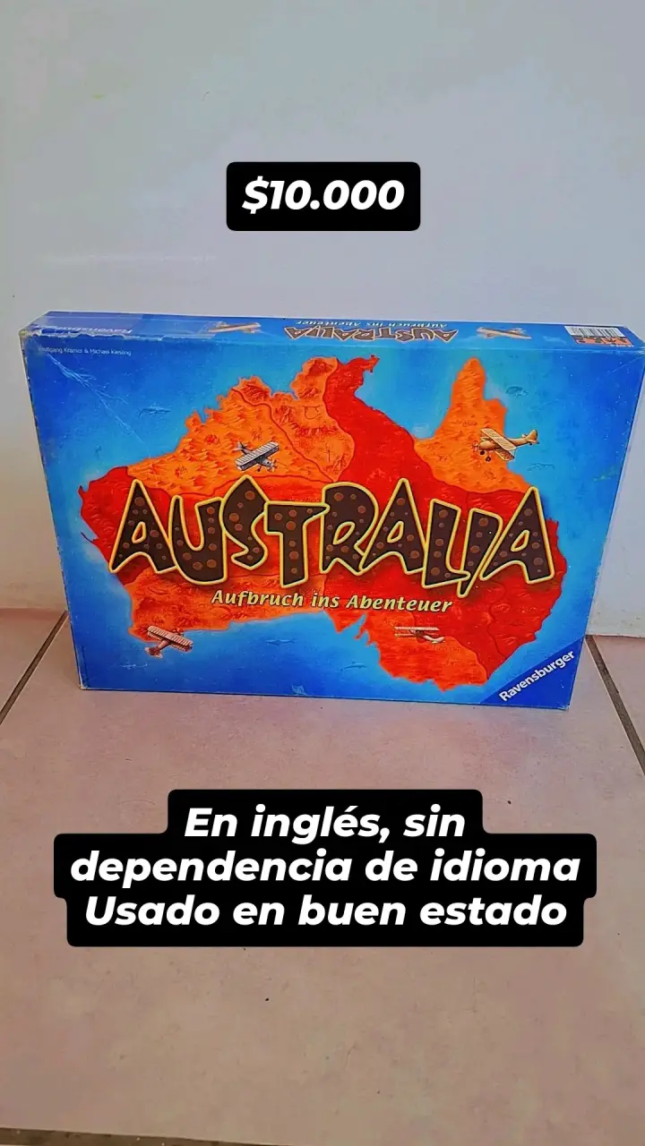 Juego de mesa Australia en inglés usado