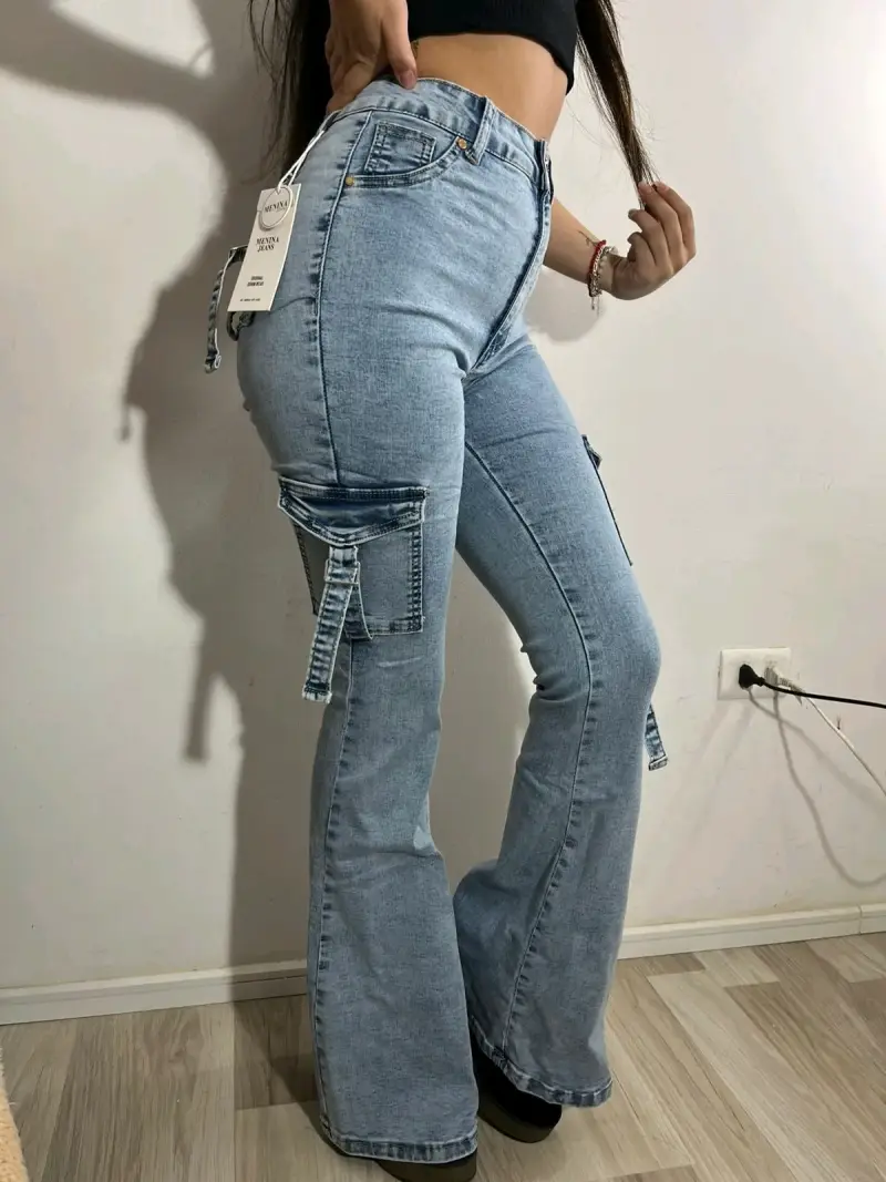 Jeans Menina cargo - 2