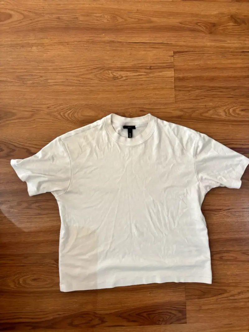 Polera blanca boxy fit hym - 1