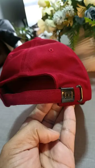 Gorra roja de algodón con logo Tommy Hilfiger - miniatura 3