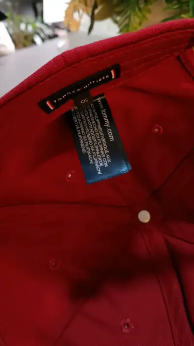Gorra roja de algodón con logo Tommy Hilfiger - miniatura 4