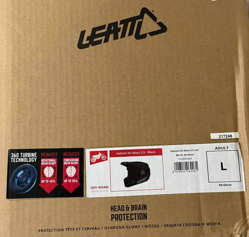 Casco de moto Leatt con gafas nuevo - 2