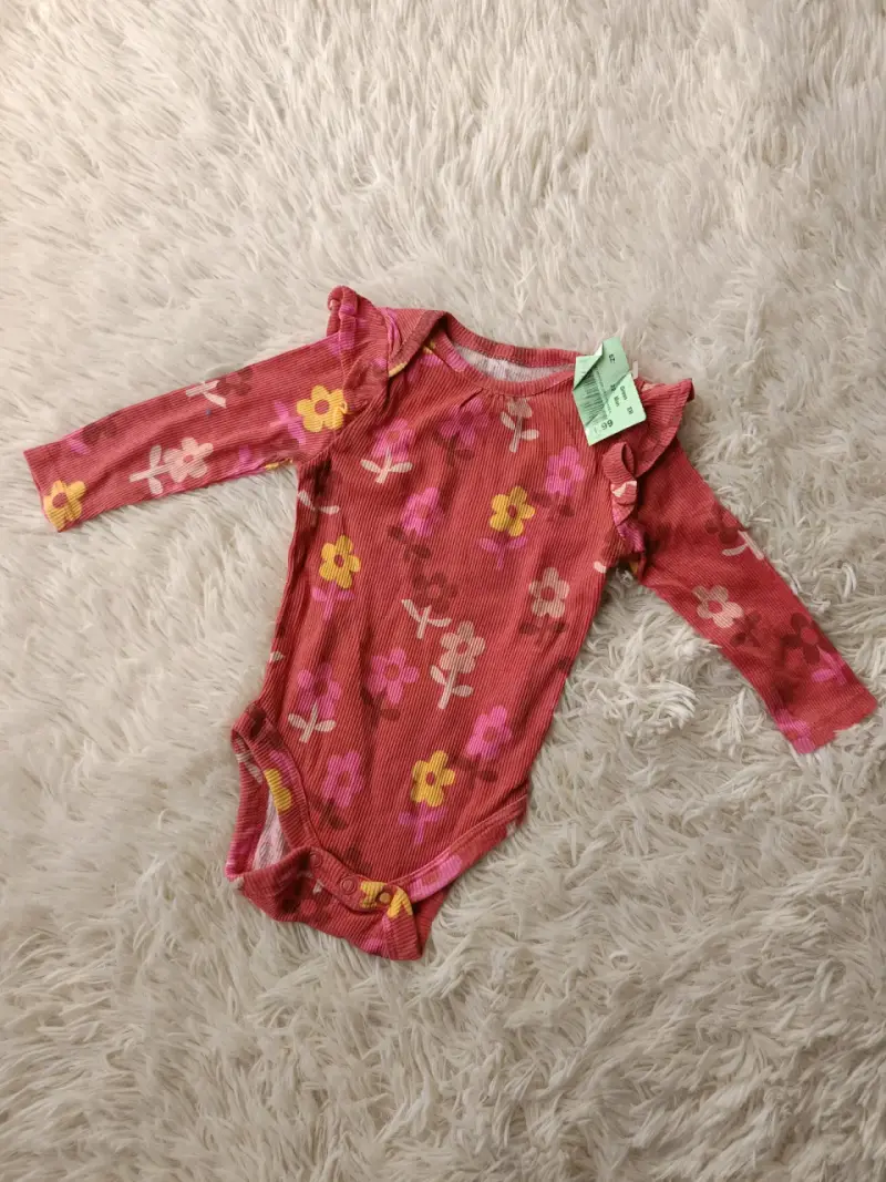 Body de bebé con estampado floral - 1