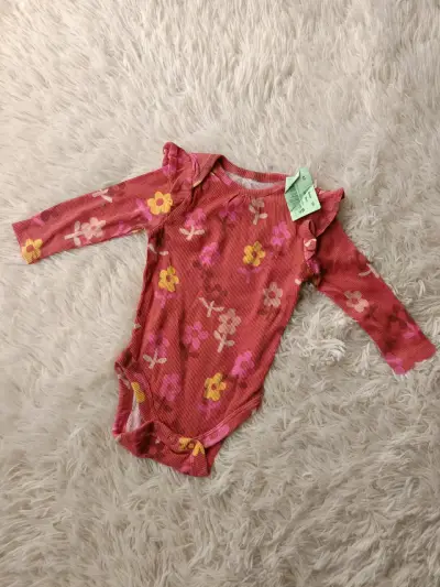 Body de bebé con estampado floral - miniatura 1