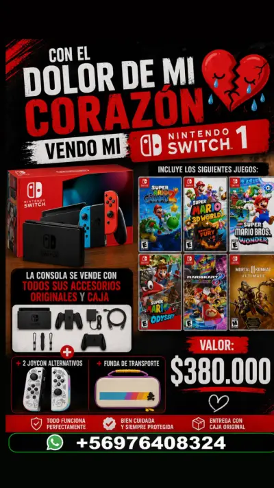Consola Nintendo Switch + accesorios + juegos - miniatura 3