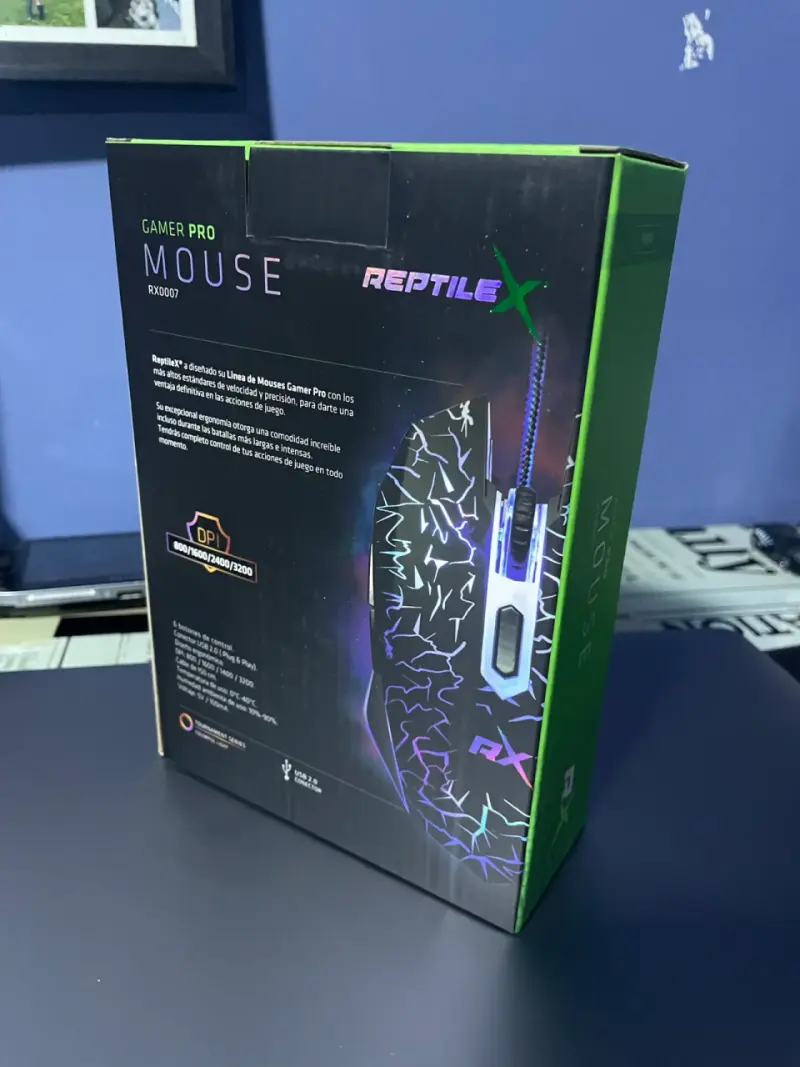 Lote 15 Mouse Gamer Pro ReptileX con RGB - 4