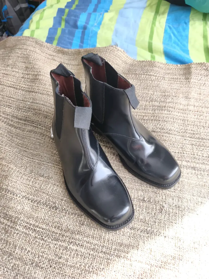Botines de cuero negro elegantes para hombre - 1