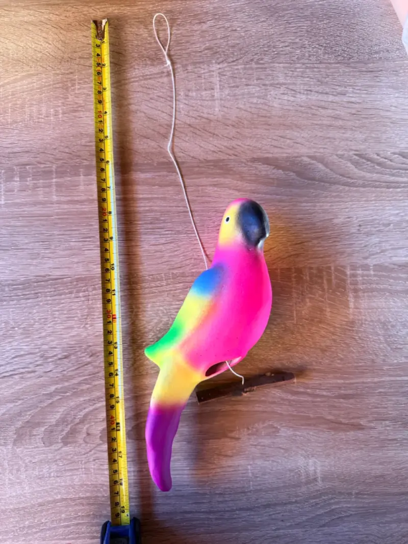 Perico decorativo colgante multicolor de cerámica - 1